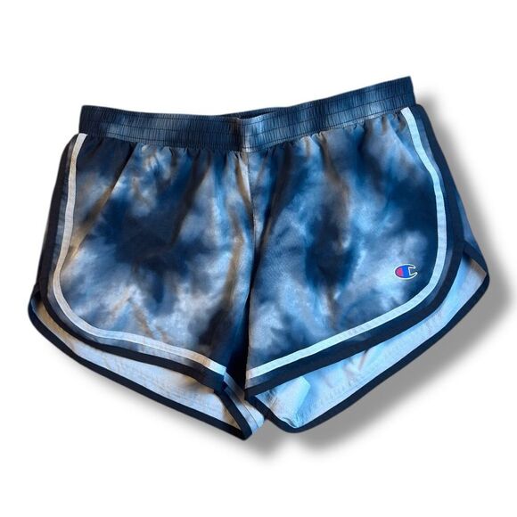 Champion Women's Blue Tie-Dye Shorts Sz M - Picture 2 of 12
